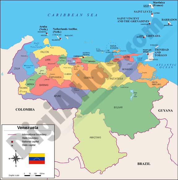 Mapa Politico De Venezuela Con Sus Capitales Imagui