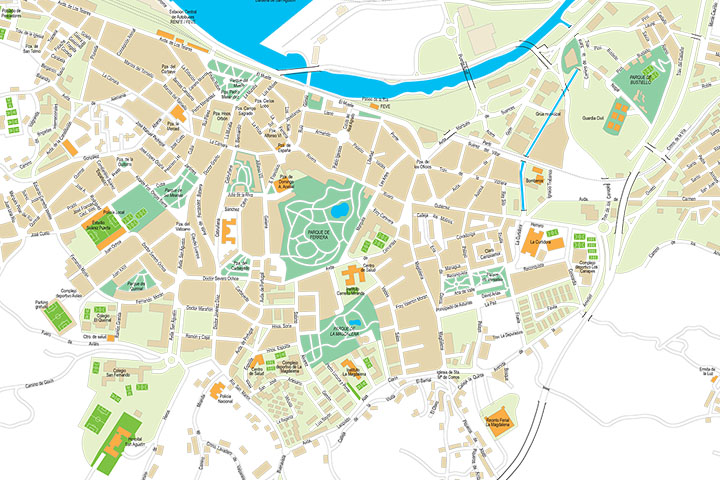 Avilés city map