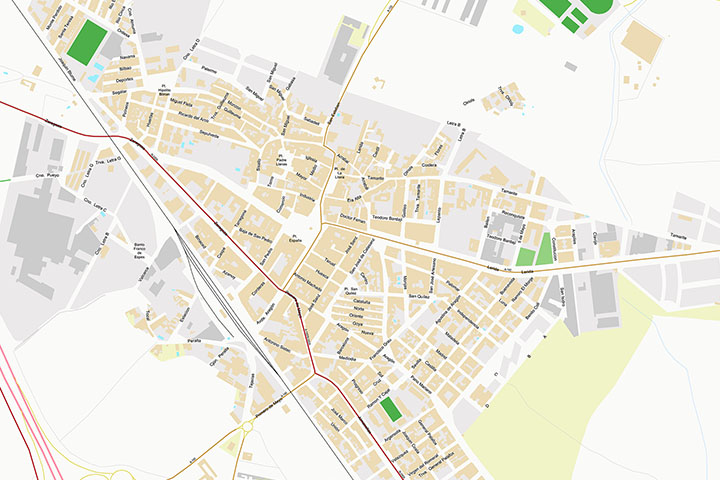 Binefar - city map