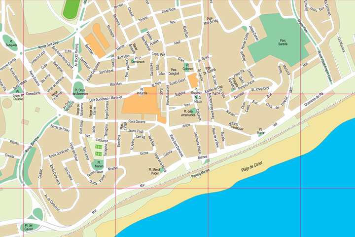 Canet de Mar (Barcelona) - city map