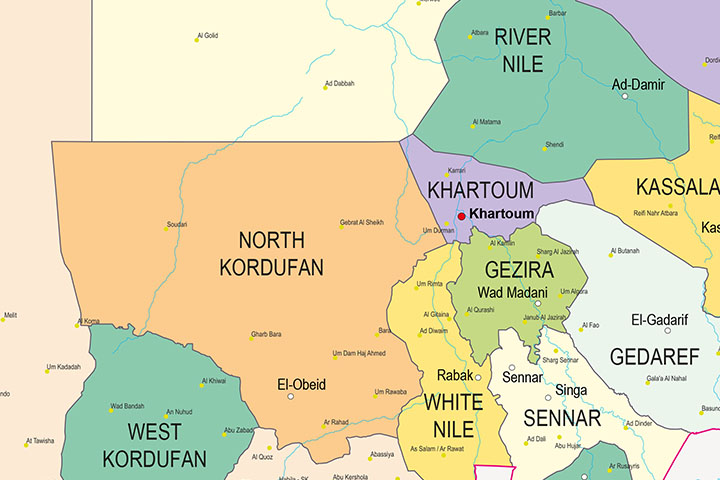 Mapa de Sudan