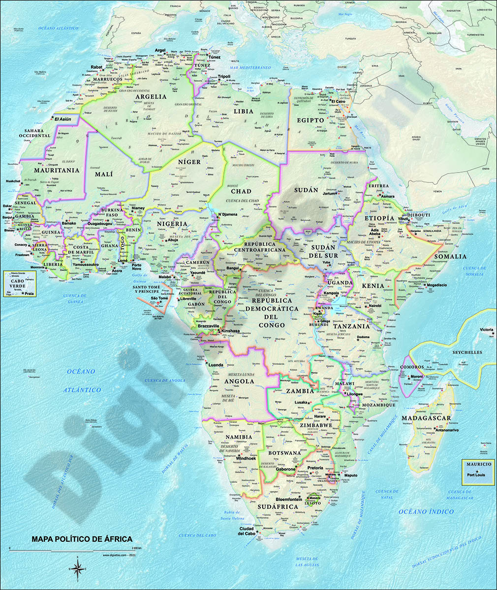   Map of Africa Poster