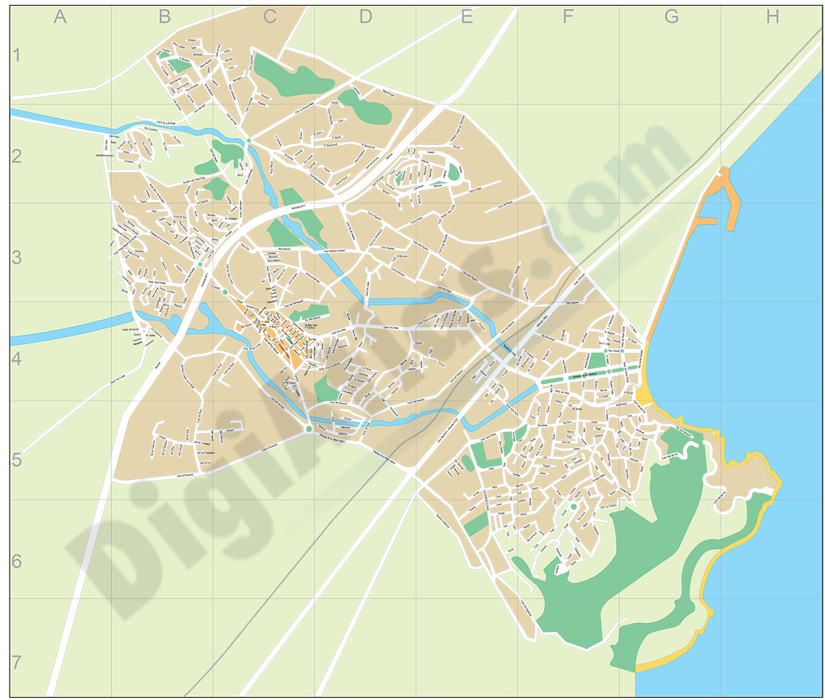 Alfàs del Pi (province of Alicante) - city map