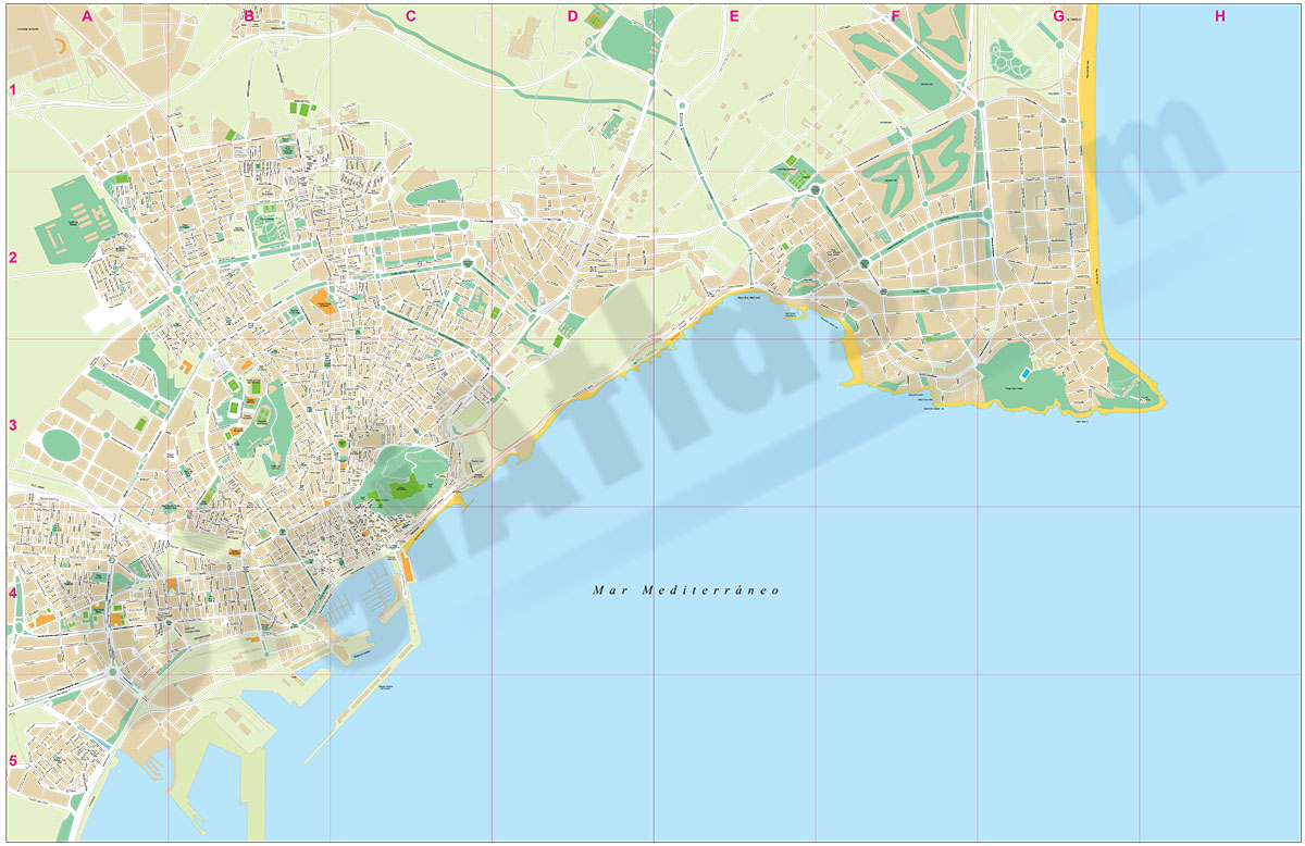 Alicante city map