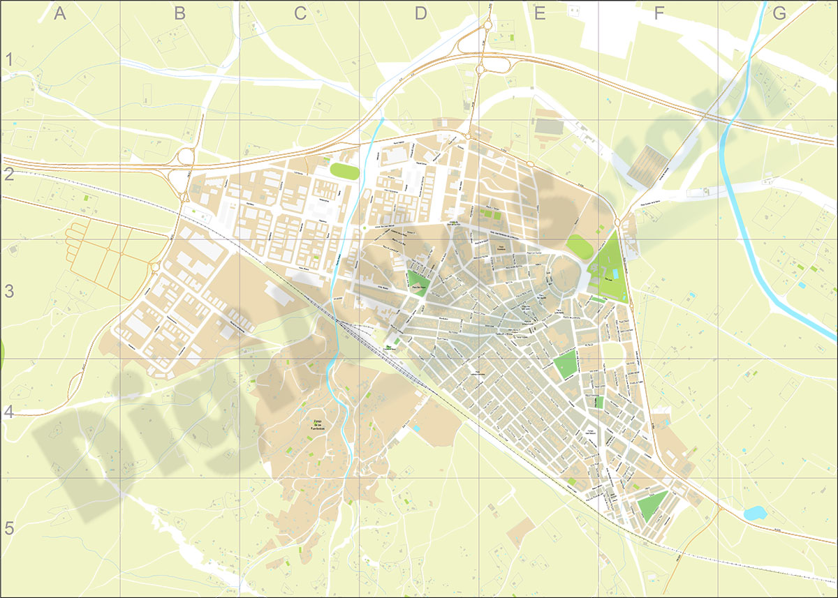 Almansa - city map