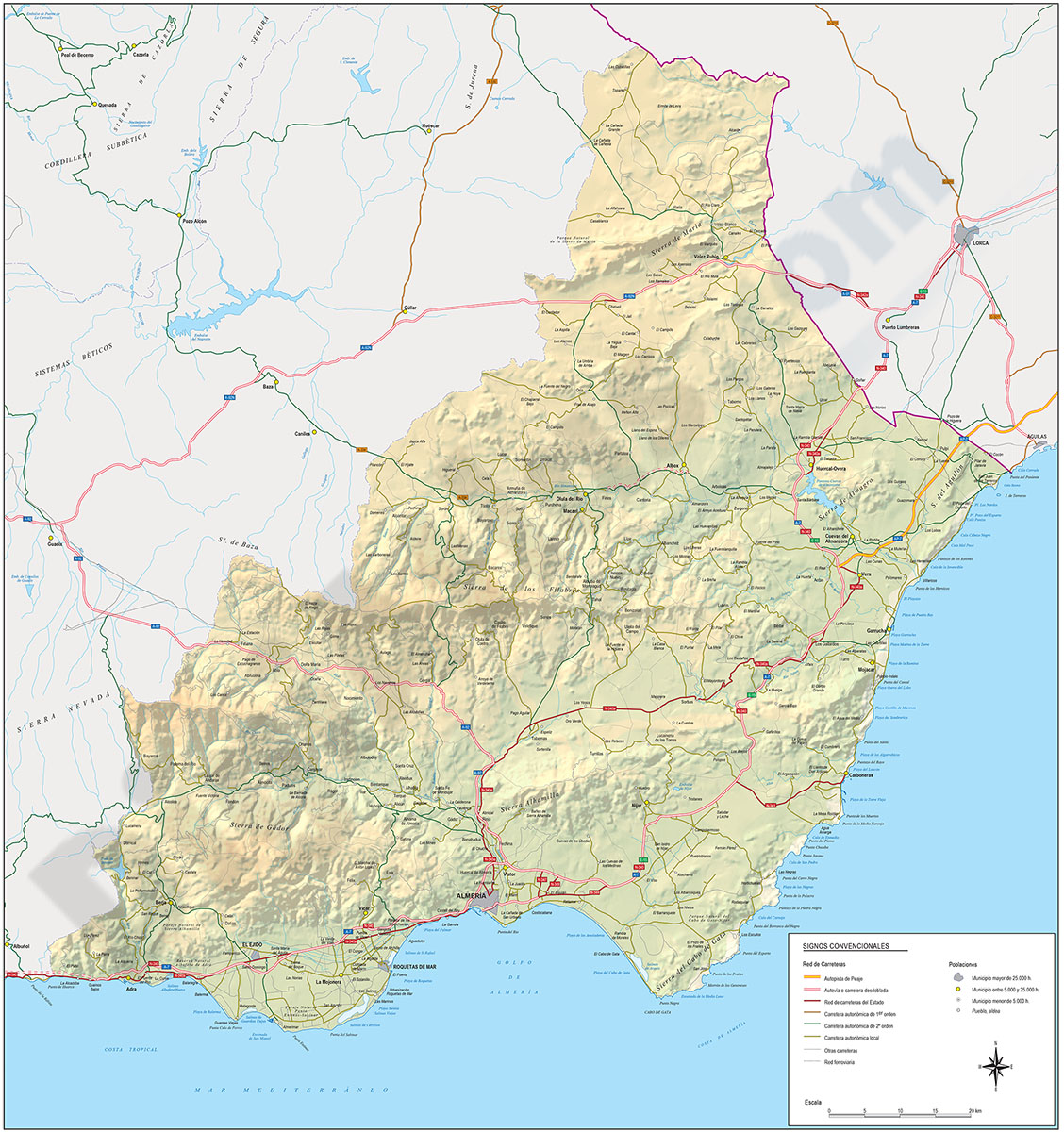 Almería - Mapa de la provincia
