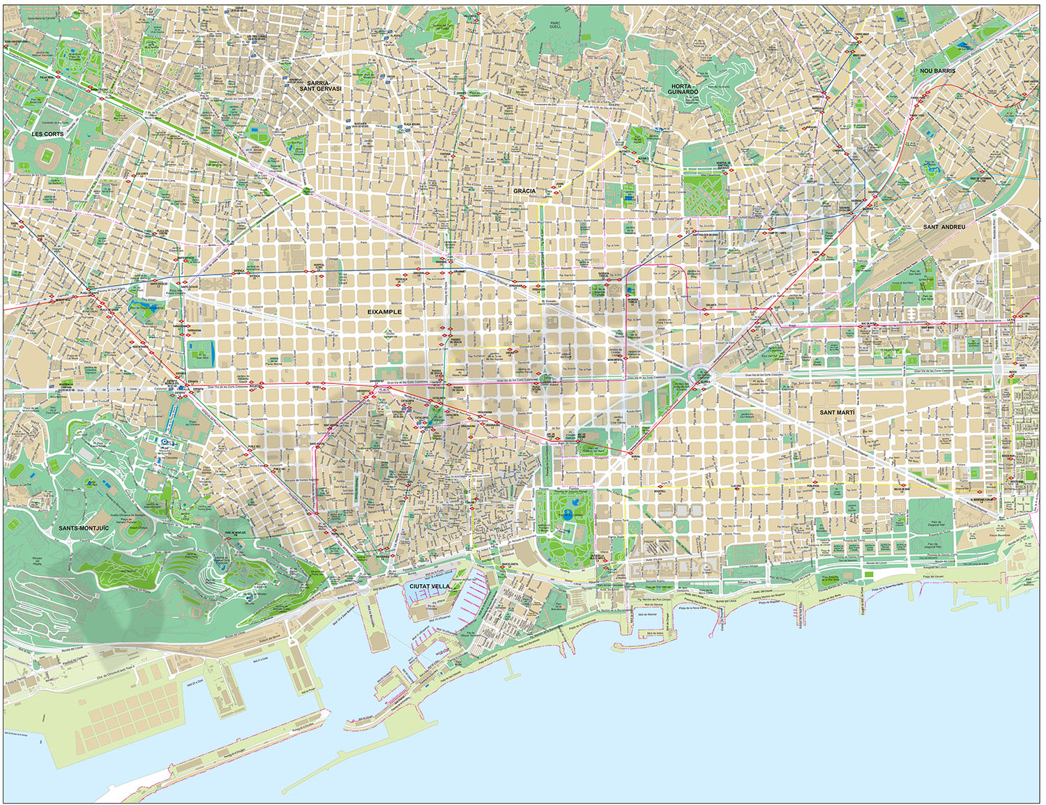 Barcelona city map (raster file)