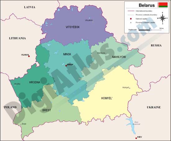 Mapa de Bielorrusia