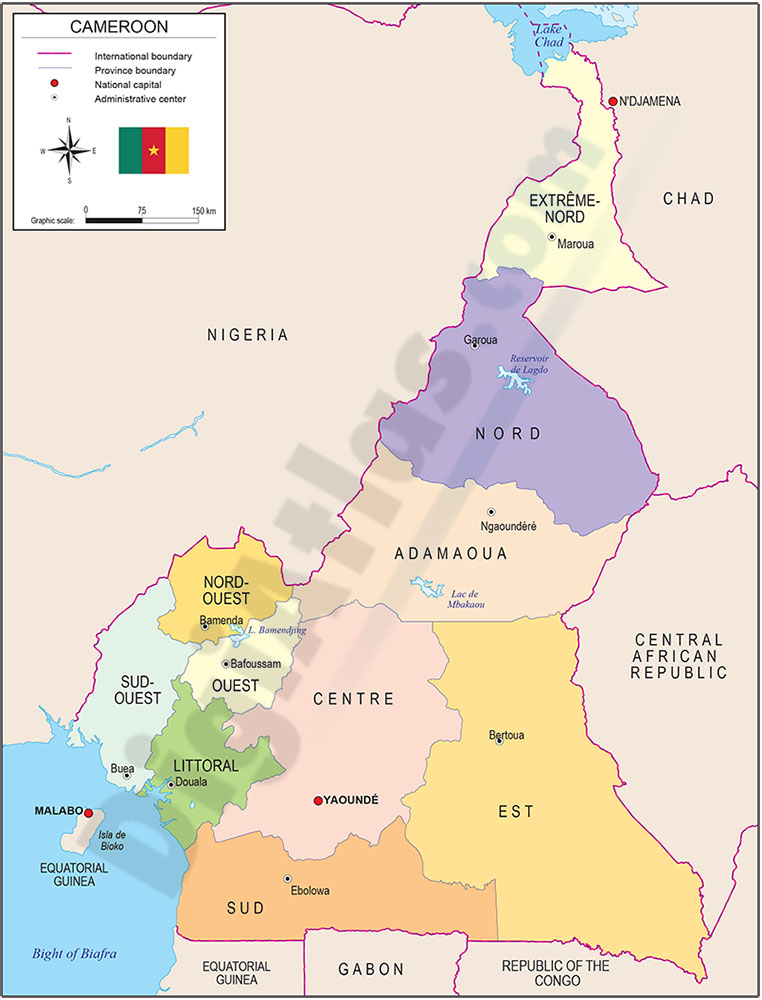 Mapa de Camerún