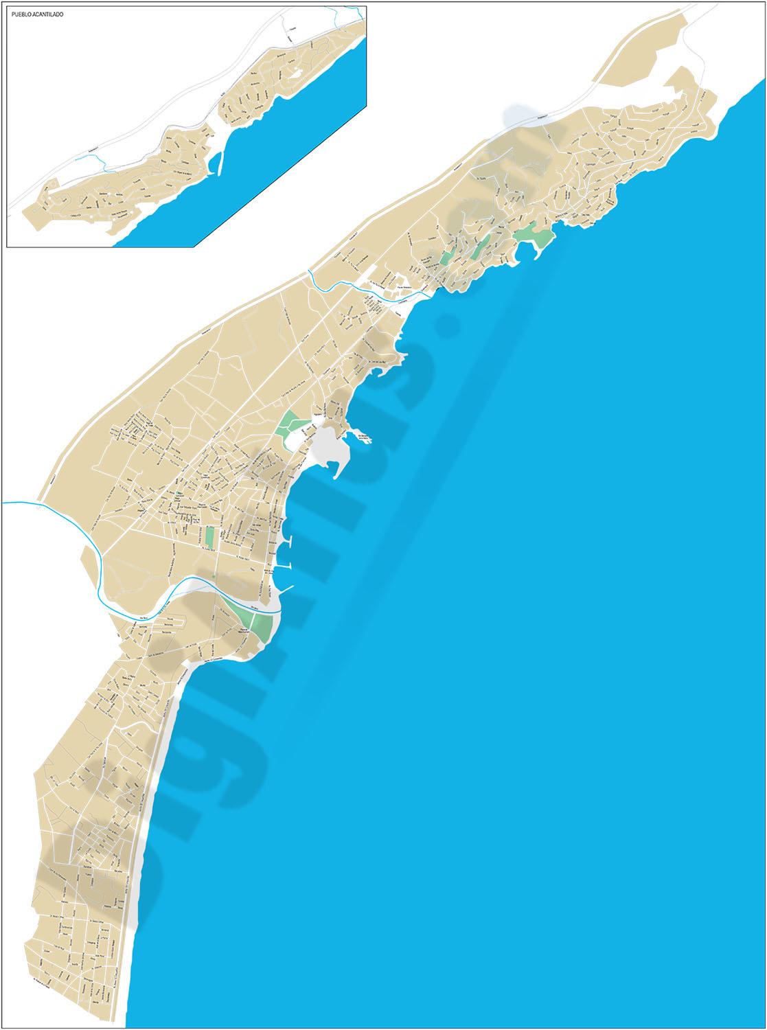Campello (province of Alicante) - city map