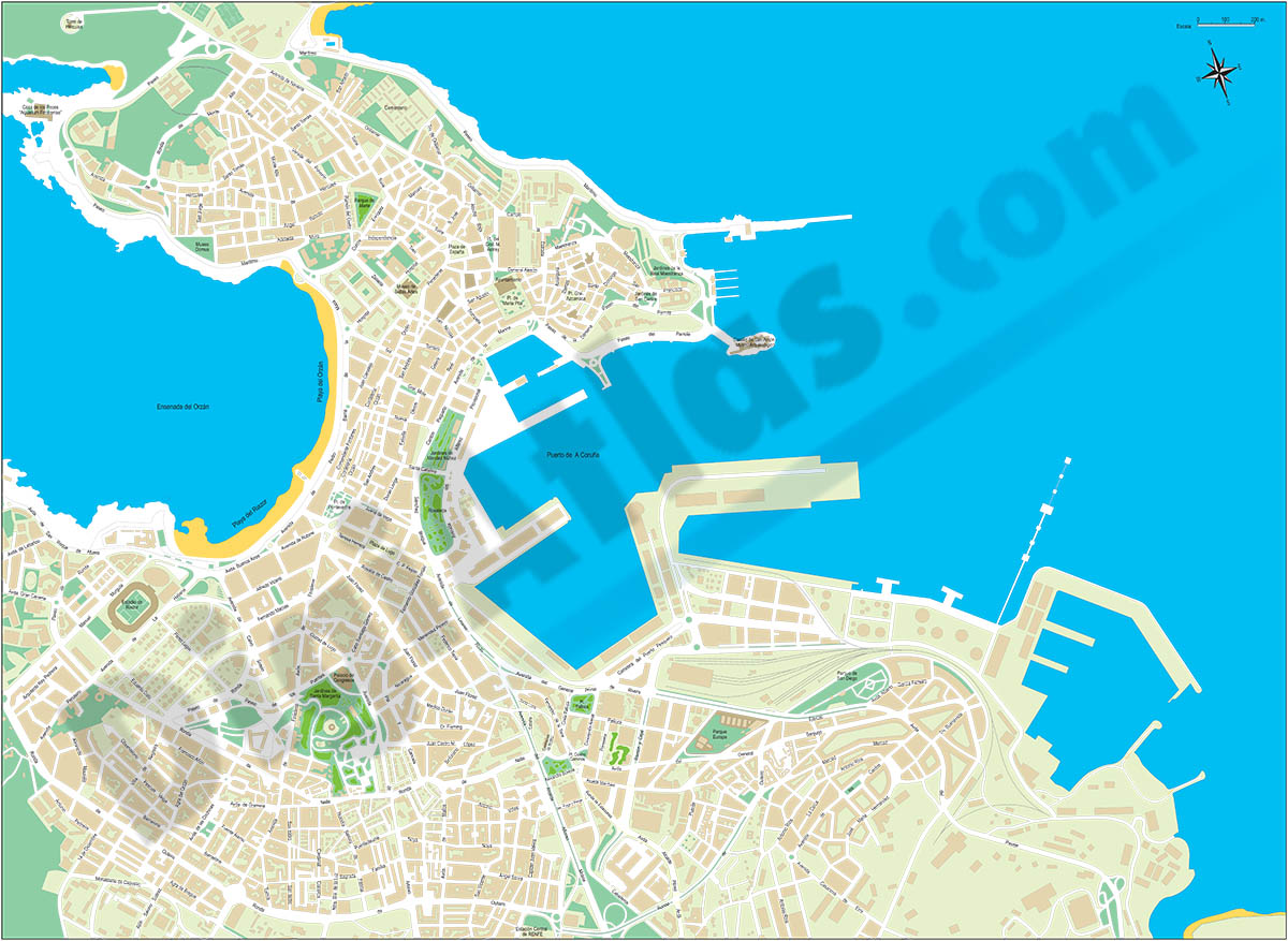 A Coruña - plano callejero