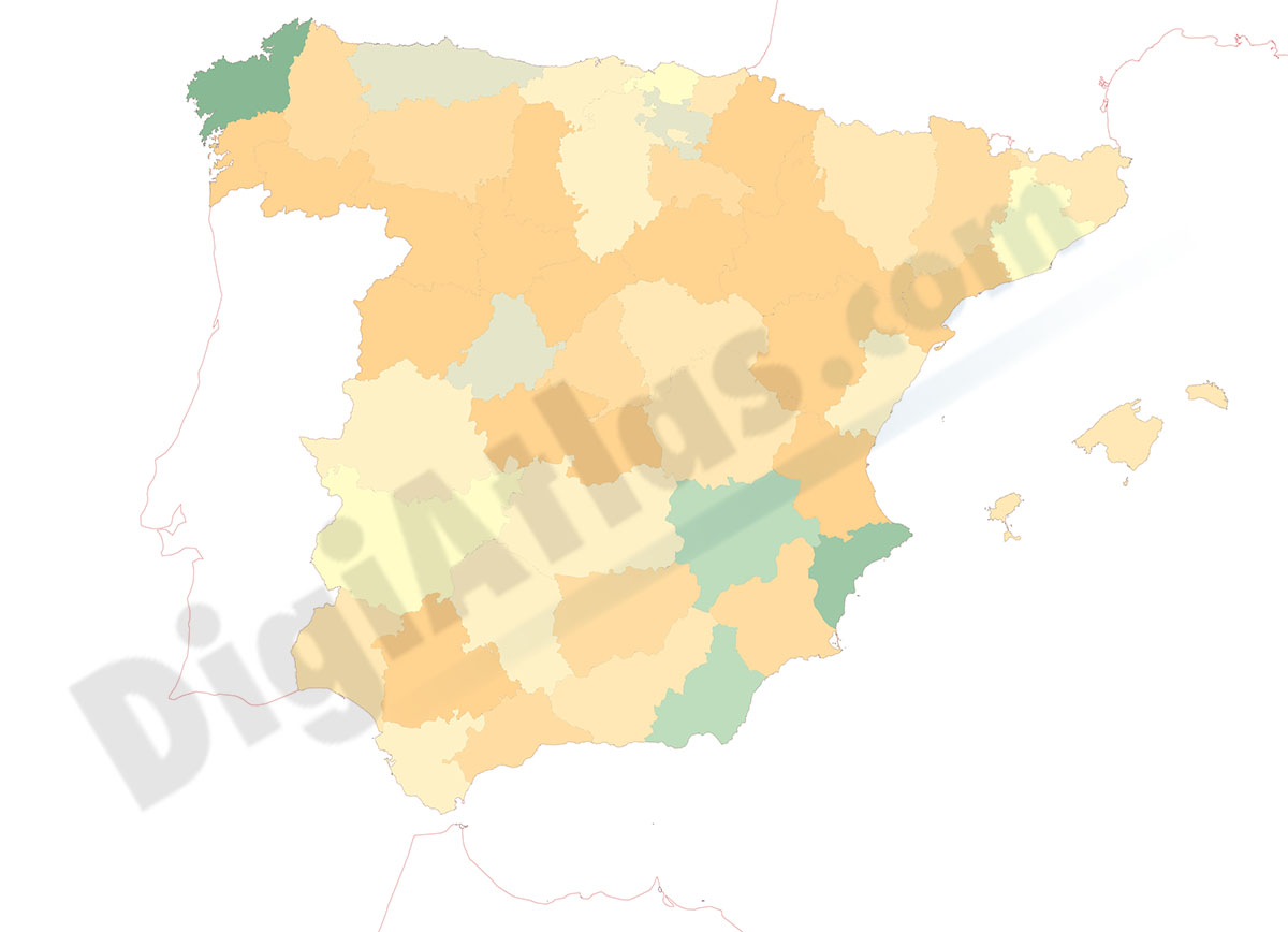 Mapa de España - CCAA, provincias y municipios