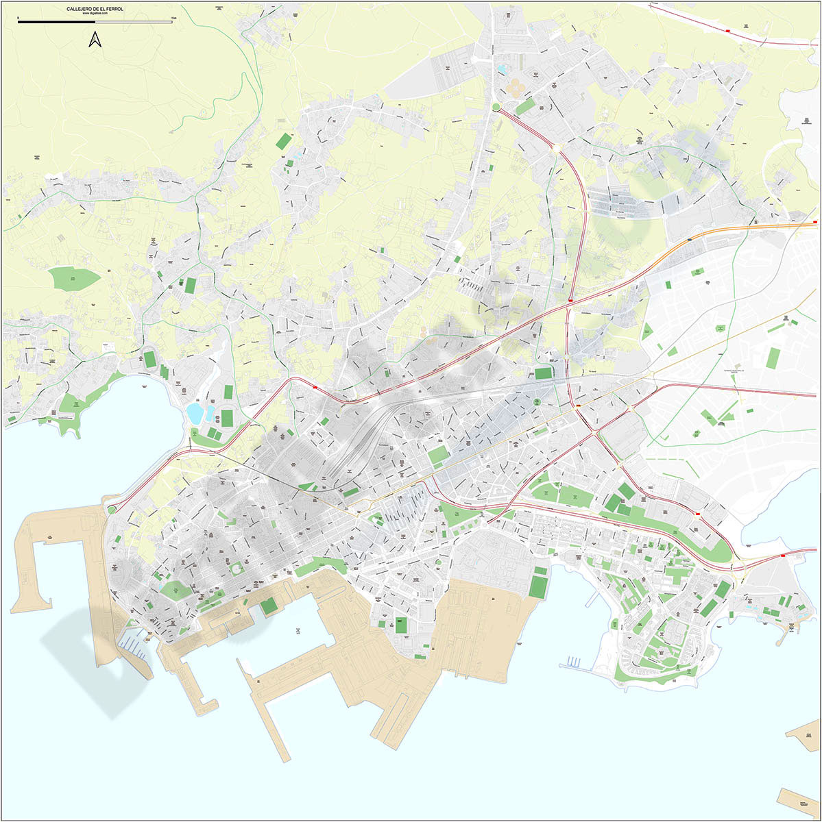 Ferrol - city map