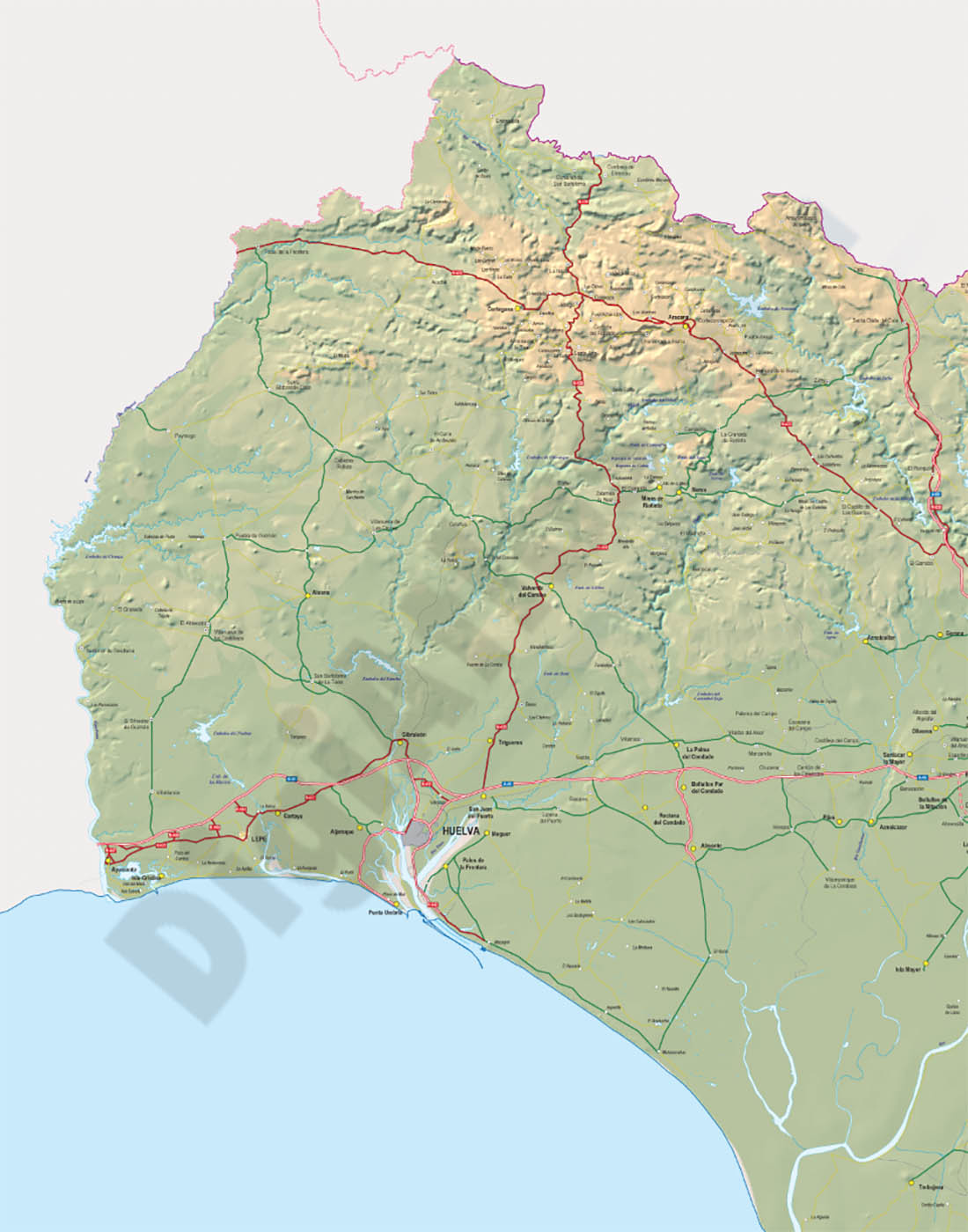 Map of Huelva