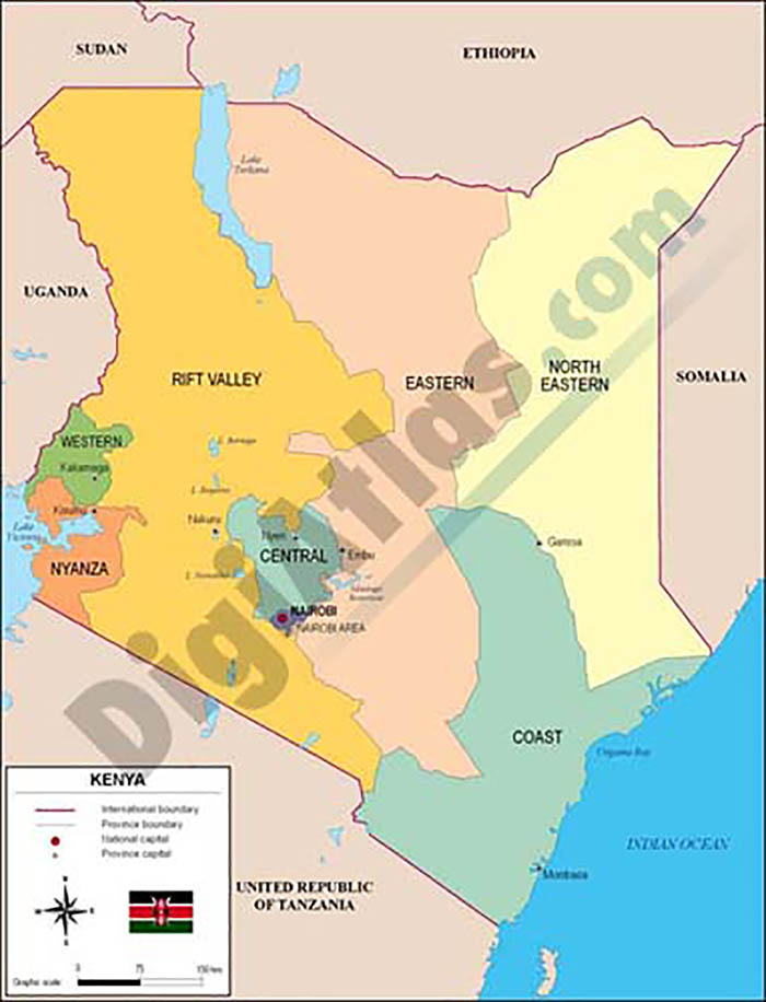 Mapa de Kenya