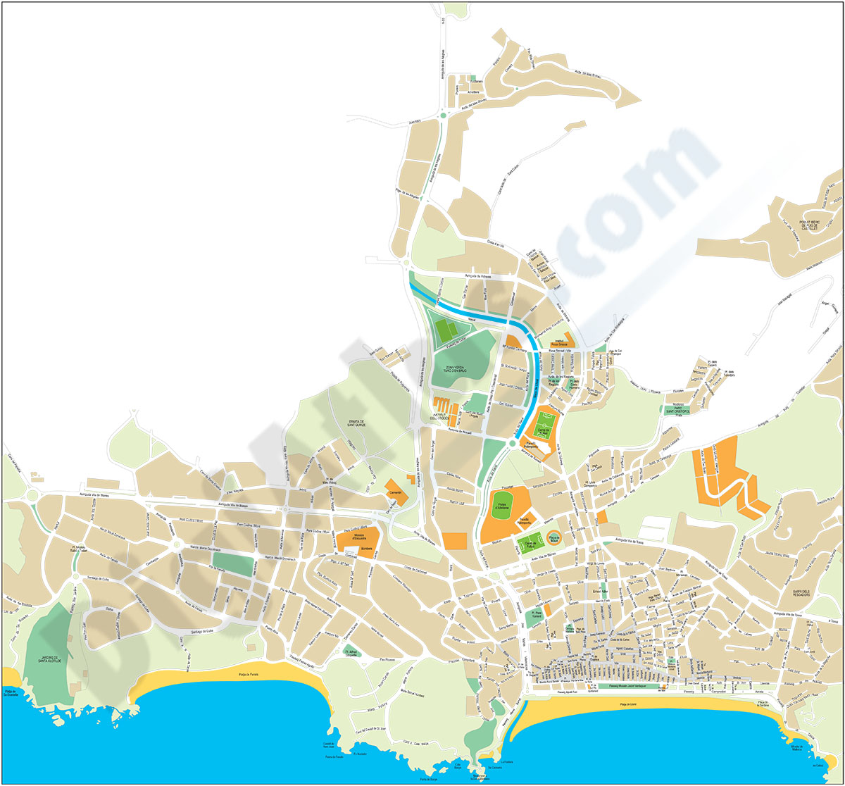 Lloret de Mar (Girona) - city map