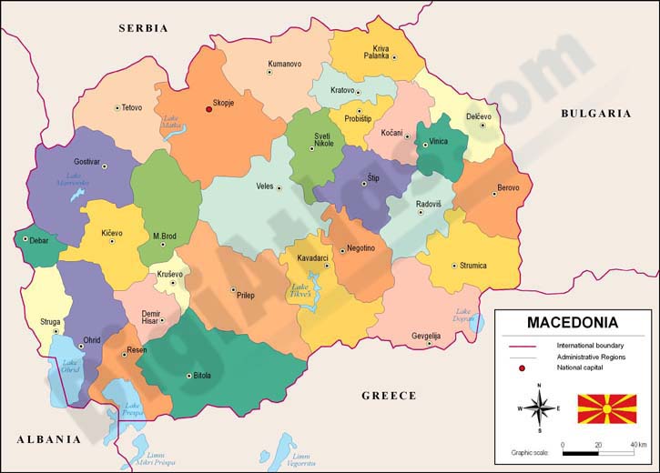 Mapa de Macedonia