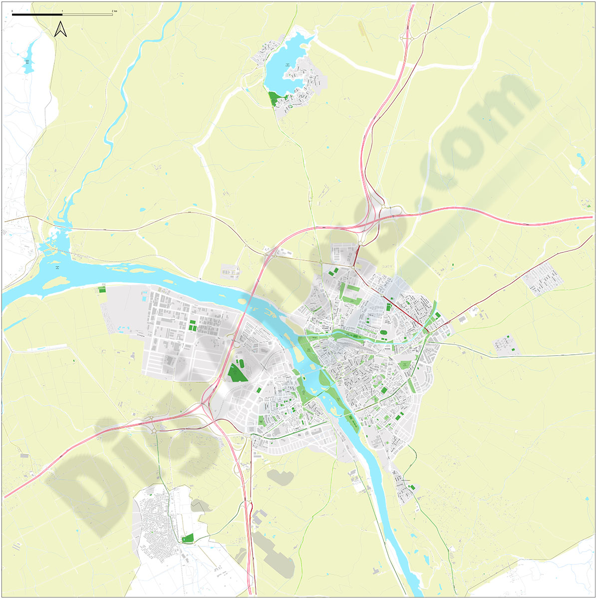 Merida - urban area map
