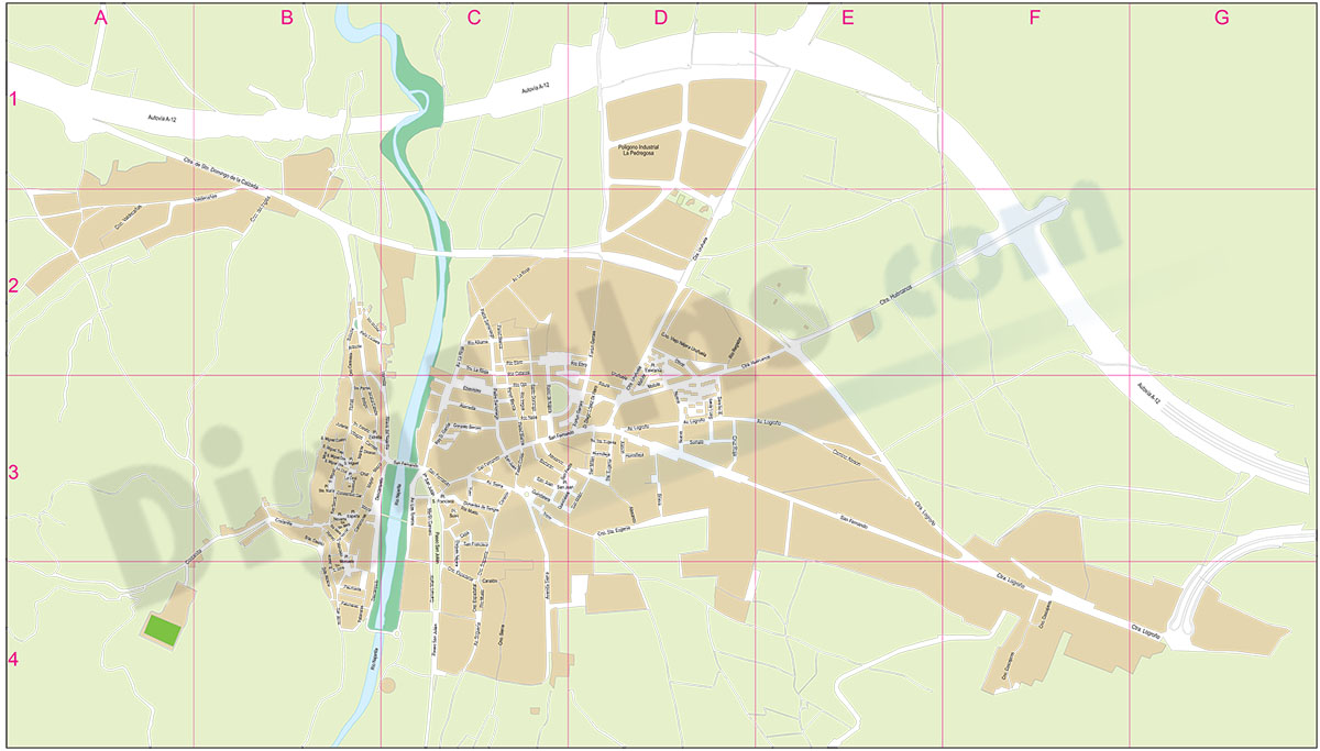 Nájera (La Rioja) - plano callejero