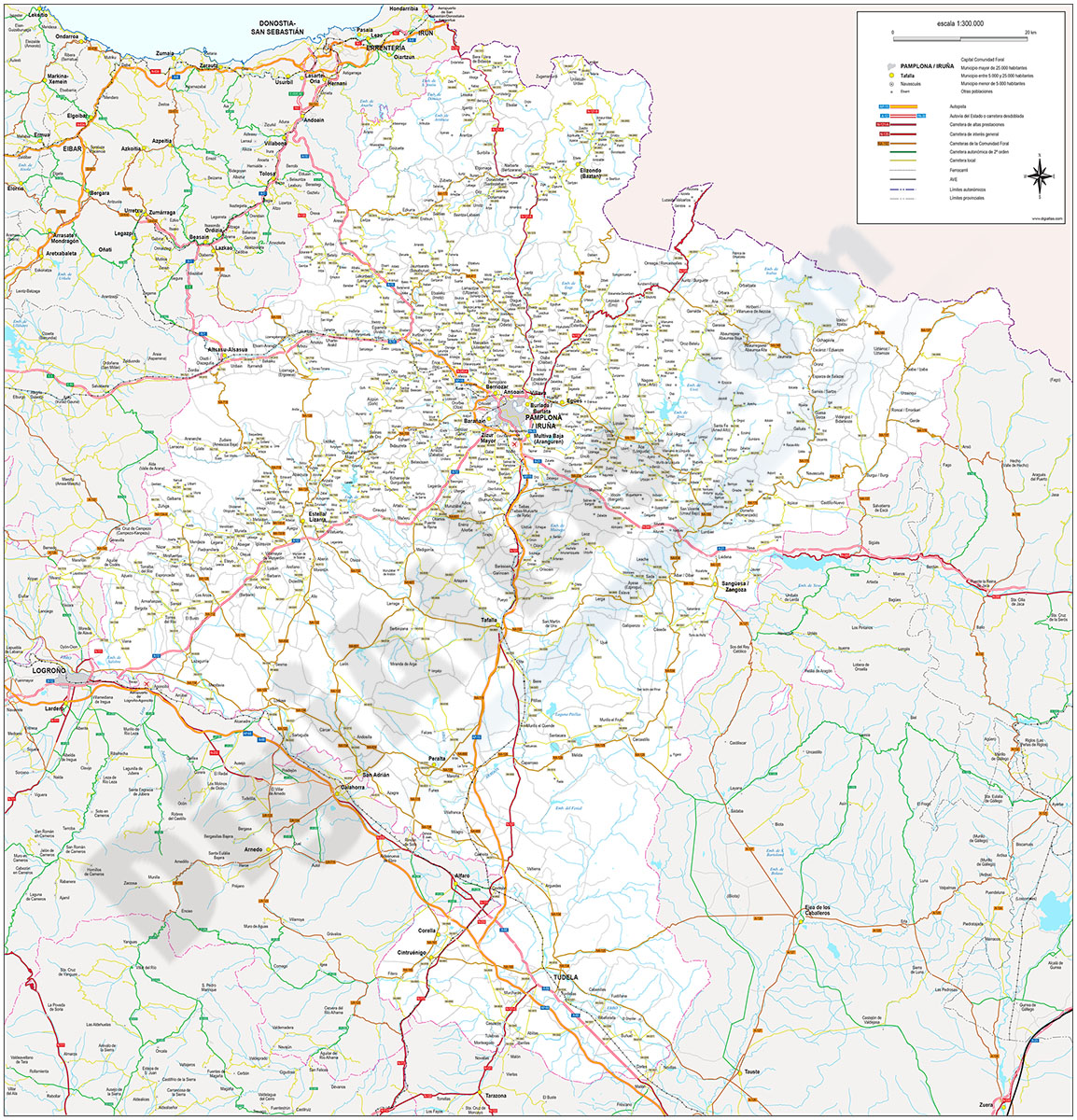 Navarra - Mapa de la Comunidad Foral