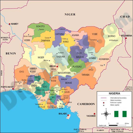 Mapa de Nigeria
