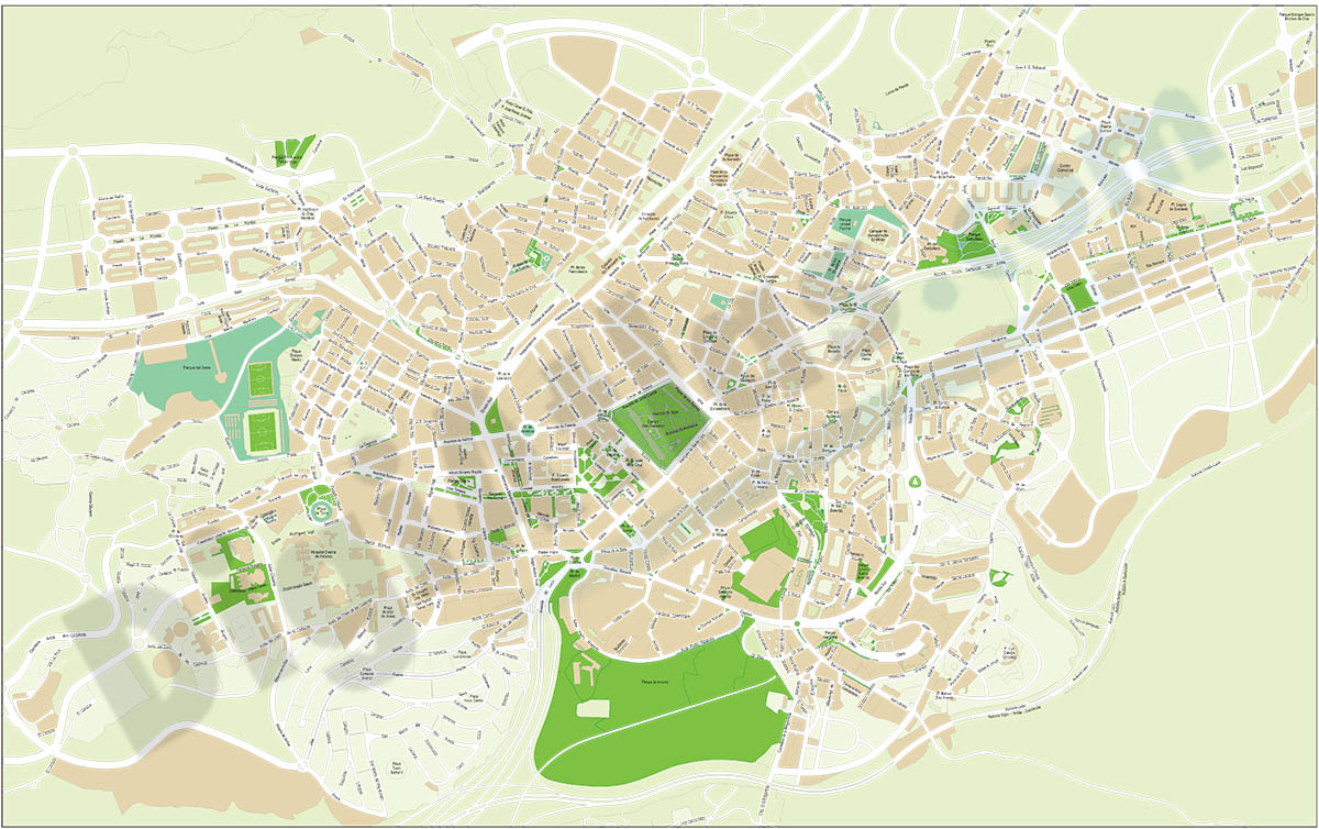 Oviedo (Asturias) - city map