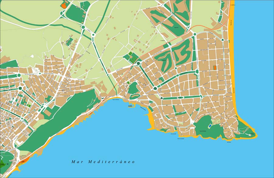 San Juan de Alicante - plano callejero