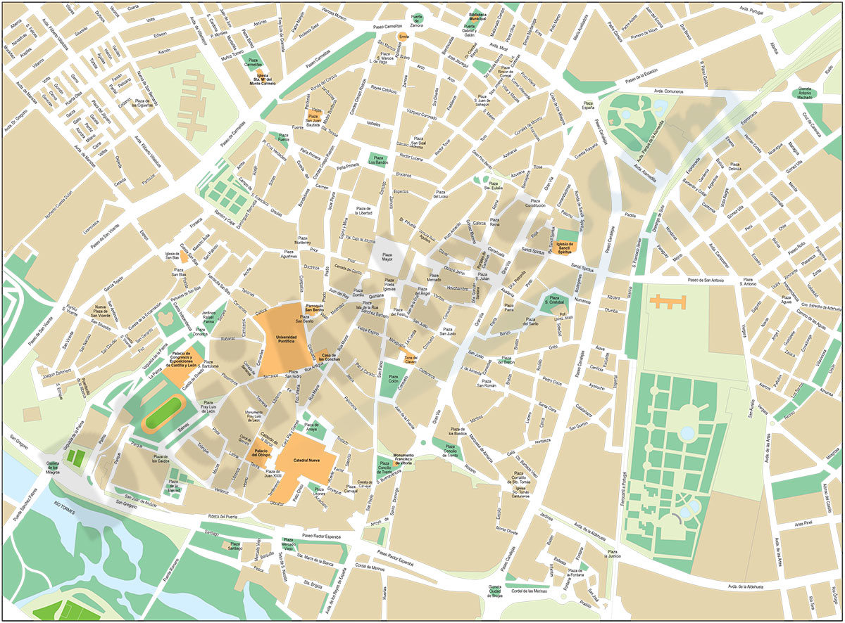 Salamanca - plano del centro