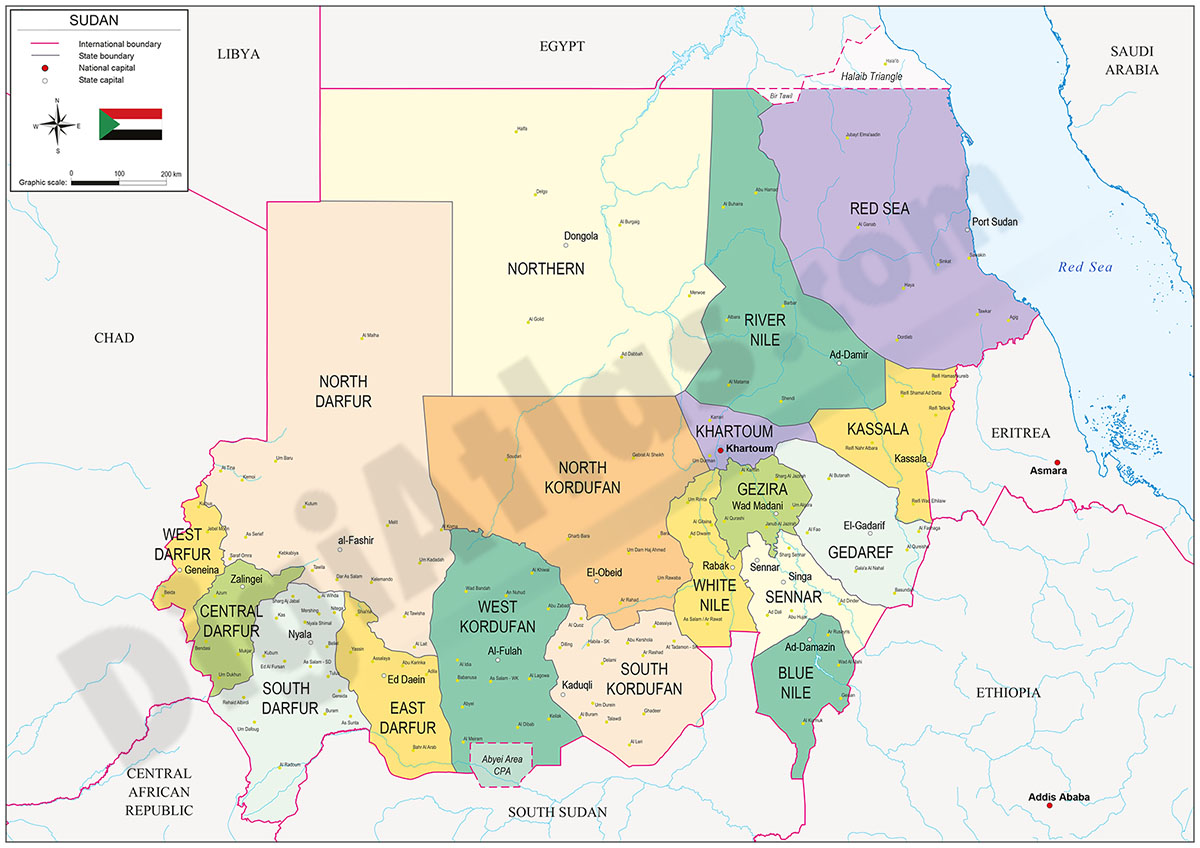Mapa de Sudan