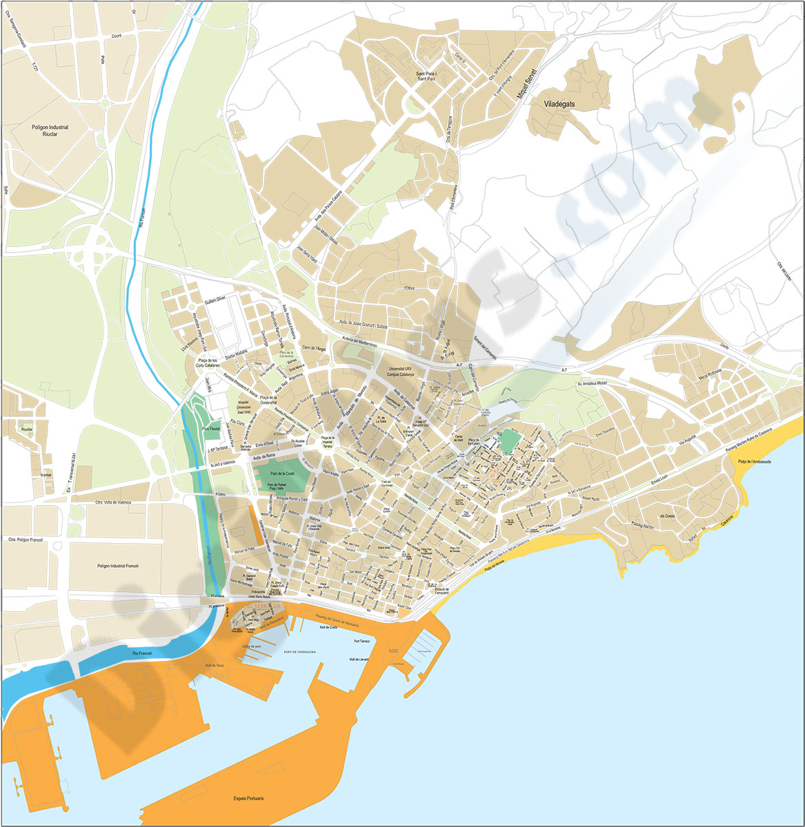 Tarragona centro - plano callejero