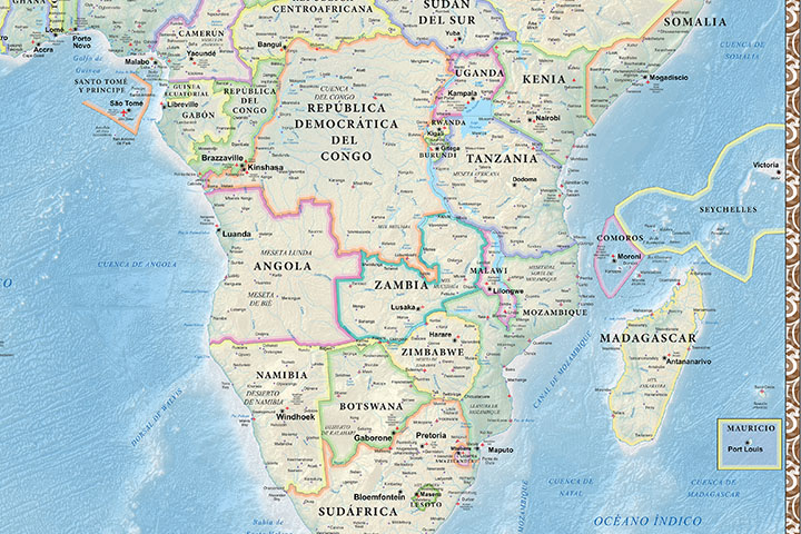   Mapa de Africa Poster