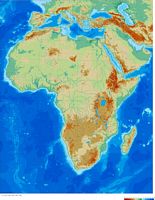 Mapa de Africa - relieve vectorial
