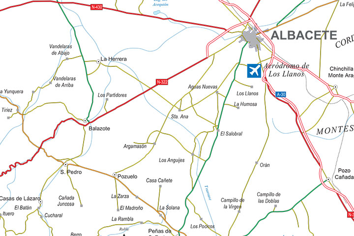 Map of Albacete