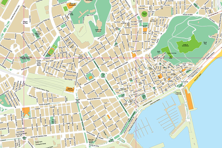 Alicante city map