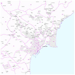 Alicante city zip code population