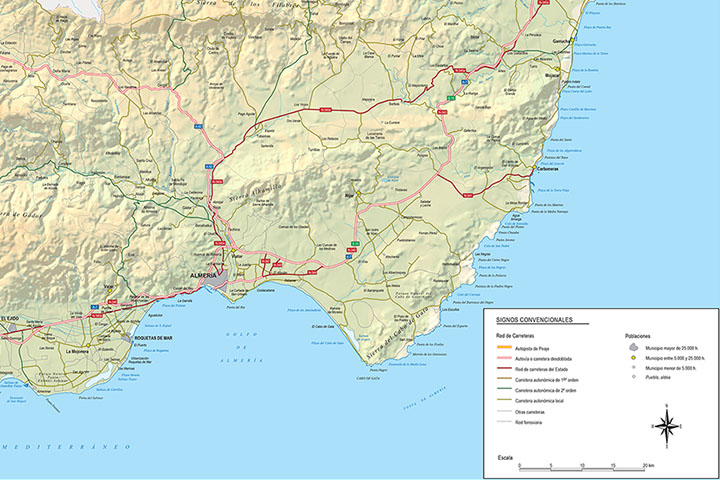 Almeria - Province digital map