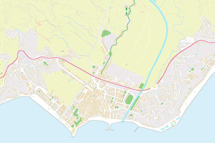 Almuñécar - city map