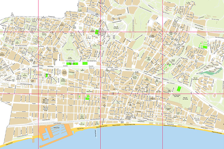 Badalona (Barcelona, Spain) - city map