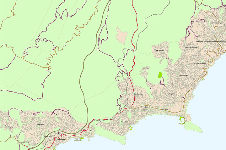 Benidorm-Altea zone map