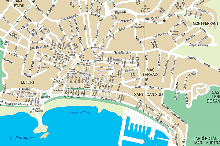 Blanes - city map
