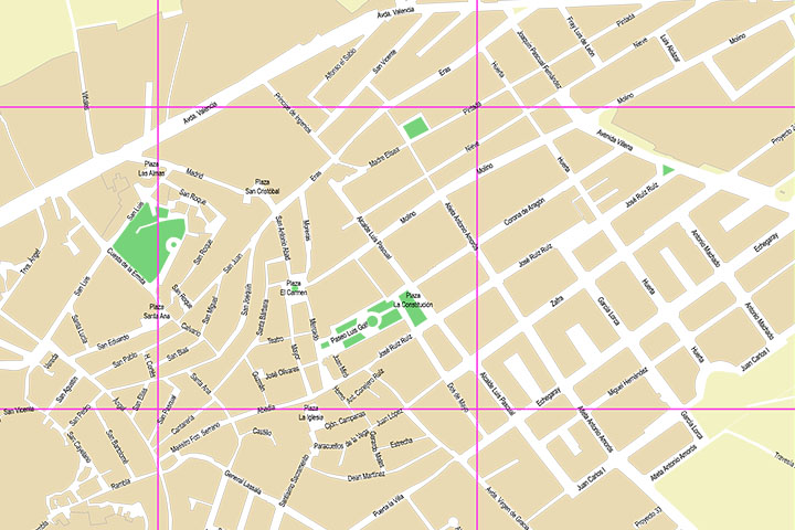 Caudete - city map