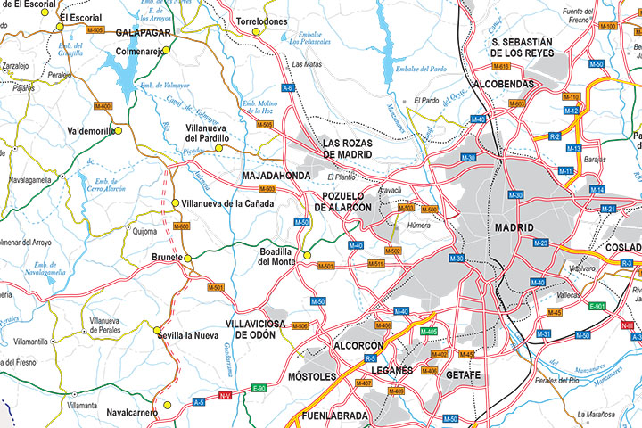 Map of Madrid Community