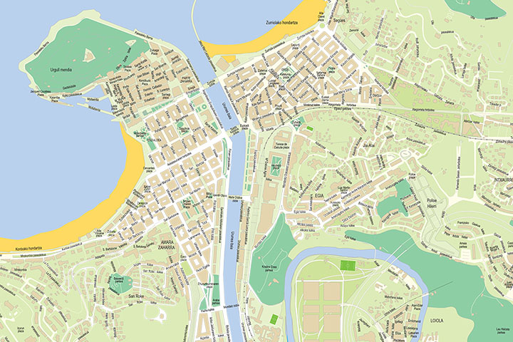 Donostia (Basque Country) city map