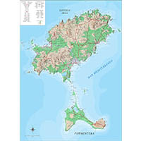 Mapa turístico de la Isla de Ibiza-Eivissa