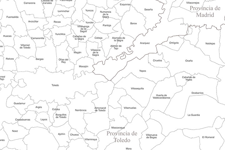 Mapa de España - CCAA, provincias y municipios