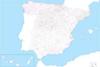  Mapa de España con municipios y Códigos Postales