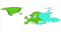 Mapa de paises de Europa y Eurasia
