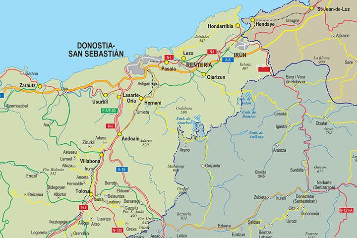 Euskal Herria map