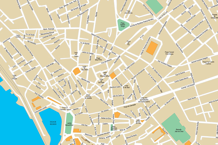 Faro (Portugal) city map