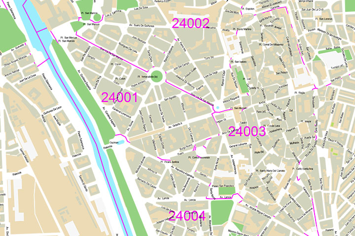 León - plano callejero